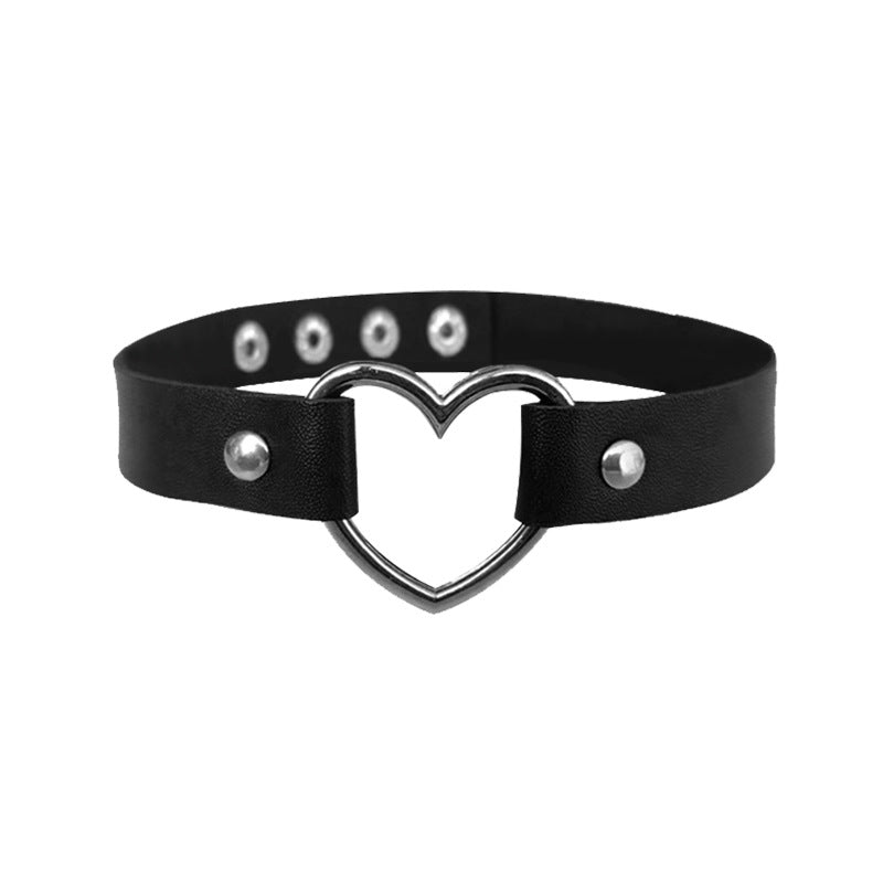 Black Fluttering Heart Choker