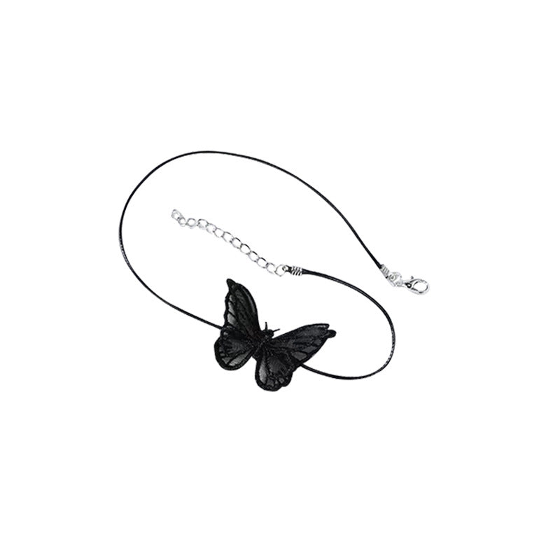 Wily Sprite Black Butterfly Choker